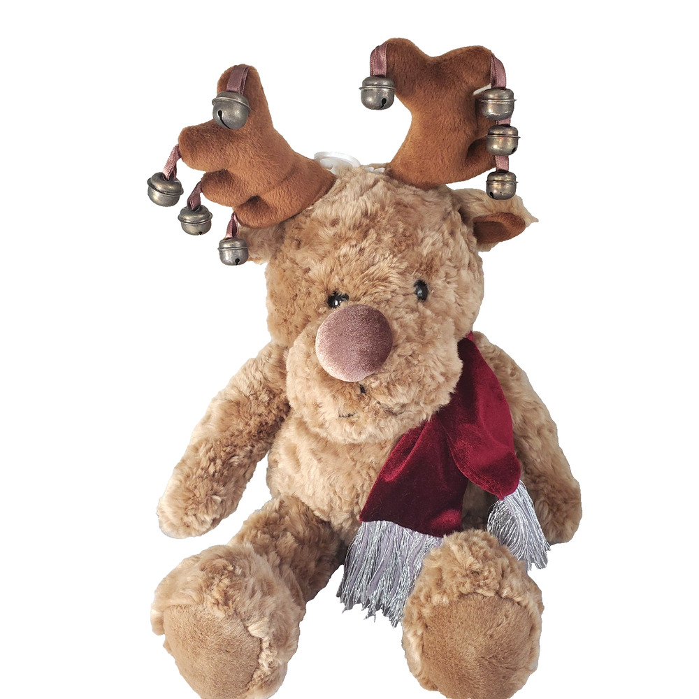 Vintage Jingle the Reindeer Bell Antlers Plush Stuffed Animal Sears Windsor Toy